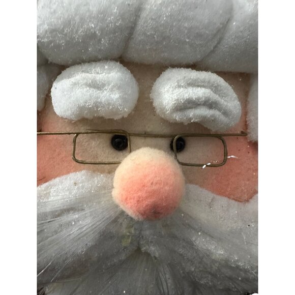 Santa Claus Face Fibr Optic Changing Colors Decoration Tested Works VIDEO Avail - Picture 5 of 7